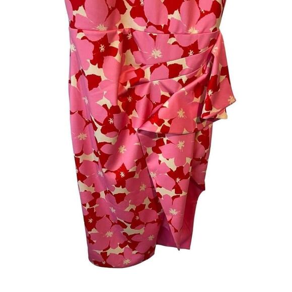 Alexia Admor Valeri Asymmetric Ruffle Cocktail Dress Medium - Picture 5 of 16